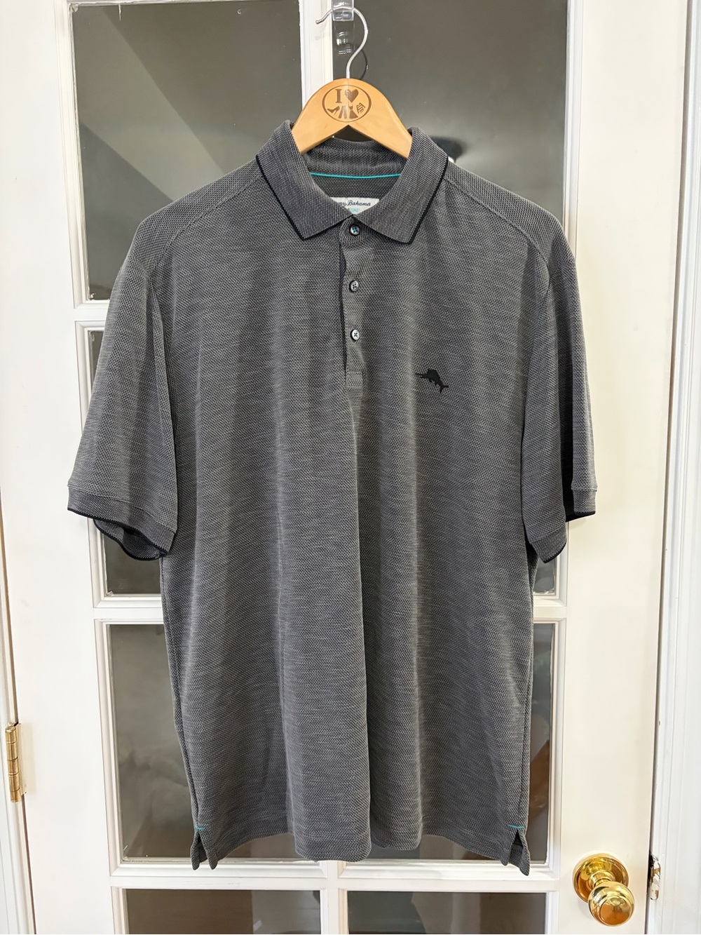 Tommy Bahama Island Zone Men’s Polo - Size L - grey